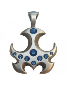 19.95 Original BICO Australia Schmuck Anhänger Maske Ozeanien mit Kristallen 928-CR7 Halbedelmetall