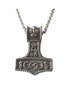 15.95 Thorhammer Schmuck Anhänger Hartzinn mit Kette 40x 27 mm 933-YZP043 Halbedelmetall