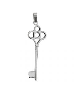 10.95 Schlüssel Key Schmuck Anhänger Edelstahl 60 x 18 mm 933-EDP055 Halbedelmetall