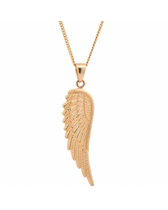 466.95 Anhänger Flügel 585 Gold mit massiver Goldkette 1,1 mm 998.S626.00118.1.SET Goldketten
