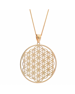 437.95 Anhänger Blume des Lebens mit 1,1 mm Goldkette 585-14 Karat Gold 998.626.00253.1.SET Goldketten