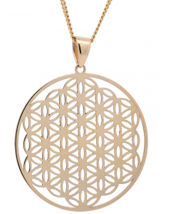437.95 Anhänger Blume des Lebens mit 1,1 mm Goldkette 585-14 Karat Gold 998.626.00253.1.SET Goldketten