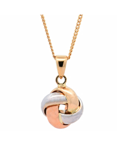 404.95 Halskette Anhänger Knoten mit 1,1 mm Goldkette 585-14 Karat Gold 998.626.00254.1.KS-SET Goldketten