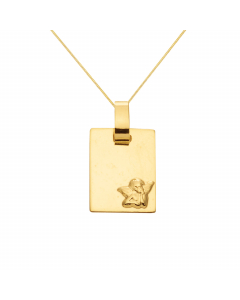 201.95 Anhänger Medaille Amor Engel mit Kette 1,1 mm 333-8 Karat Gold 904-AN90433-SET Goldketten