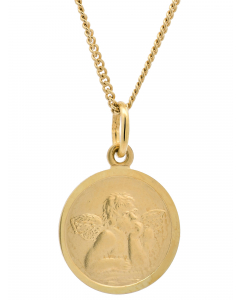 192.95 Anhänger Medaille Amor Engel mit Kette 1,1 mm 333-8 Karat Gold 36 cm 904-AN06196-SET Goldketten