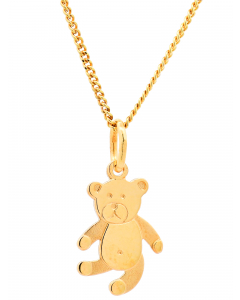 144.95 Anhänger Bär mit massiver Goldkette 1,1 mm 333-8 Karat Gold 42 cm 904-AN09888-SET Goldketten
