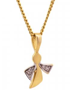 157.95 Anhänger Engel mit Zirkonia mit Kette 1,1 mm 333-8 Karat Gold 904-AN158109-SET Goldketten