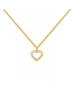 203.95 Anhänger Herz mit Zirkonia mit Kette 1,1 mm 333-8 Karat Gold 904-AN169643-SET Herz Anhänger