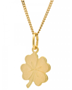 163.95 Anhänger Kleeblatt mit Kette 1,1 mm 333-8 Karat Gold 45 cm 904-AN06548-SET Goldketten