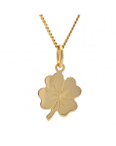153.95 Anhänger Kleeblatt mit Kette 1,1 mm 333-8 Karat Gold 45 cm 904-AN06548-SET Goldketten