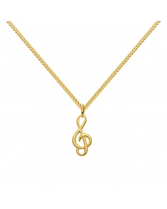 155.95 Anhänger Notenschlüssel mit massiver Goldkette 1,1 mm 333-8 Karat Gold 904-AN13251-SET Goldketten