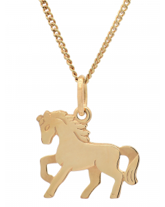 160.95 Anhänger Pferd mit massiver Goldkette 1,1 mm 333-8 Karat Gold 904-AN24857-SET Goldketten