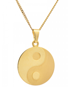288.95 Anhänger Ying Yang mit Kette 1,1 mm 333-8 Karat Gold 904-AN91581-SET Goldketten