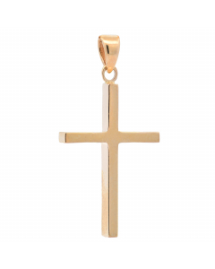 455.95 Anhänger Kreuz massiv Gold - 585 14 Karat Gelbgold 998.626.00076.1 Kreuz Anhänger