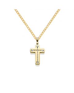 2006.95 Anhänger Kreuz 585 14 Karat Gold mit massiver Goldkette 2,6 mm 585-14 998.626.00311.1-SET Goldketten