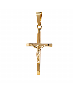 134.95 Anhänger Kreuz mit Korpus 375 - 9 Karat Gold Juwelier Qualität 904-AN13644 Kreuz Anhänger aus Gold