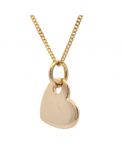 384.95 Anhänger Herz 585 14 Karat Gold mit massiver Goldkette 1,1 mm 585-14 K 998.626.00280.1.KS-SET Anhänger 585 - 14 Karat Gold