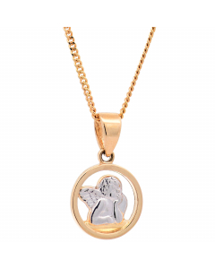 352.95 Halskette Anhänger Engel mit 1,1 mm Goldkette 585-14 Karat Gold 998.626.00055.1.KS-SET Anhänger 585 - 14 Karat Gold