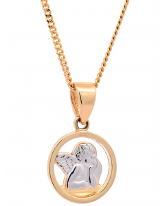 352.95 Halskette Anhänger Engel mit 1,1 mm Goldkette 585-14 Karat Gold 998.626.00055.1.KS-SET Engel und Elfen Anhänger aus Gold