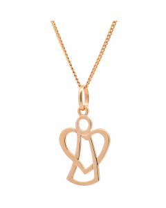 300.95 Anhänger Engelchen mit Herz mit 1,1 mm Goldkette 585-14 Karat Gold 998.626.00128.1.KS-SET Anhänger 585 - 14 Karat Gold