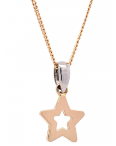 301.95 Halskette Anhänger Sternchen mit 1,1 mm Goldkette 585-14 Karat Gold 998.626.00380.1.KS-SET Anhänger 585 - 14 Karat Gold