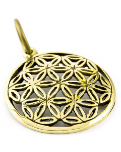9.95 Blume des Lebens Anhänger klein Bronze Flower of Life - 17mm 900-AMB183