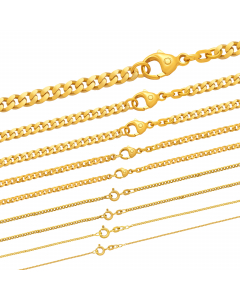 228.95 Edle massive Goldkette Panzerkette Halskette aus 750 - 18 Karat Gold 907-PGOLD750-SET