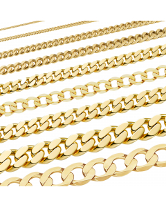 70.95 Goldkette Echt 333 - 8 Karat Panzerkette Gold Halskette - Damenkette und Herrenkette Made in Germany 907-P333-SET