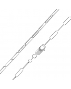 35.95 Silberkette Ankerkette weit Büroklammer Kette Breite 3,3mm 925 Silber 950-AW-33-45