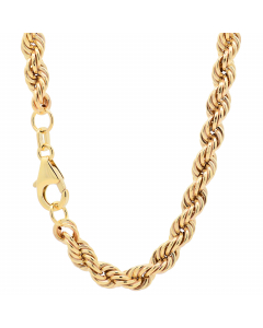 178.95 Goldkette Kordelkette hohl Halskette Breite 4,5 mm - 333-8 Karat Gold 987-KOR333-45-EKR-SET Kordelketten aus Gold