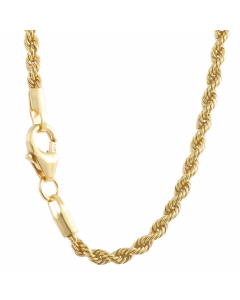 101.95 Goldkette Kordelkette hohl Halskette Breite 2,1 mm - 333-8 Karat Gold 987-KOR333-21-SET Kordelketten aus Gold