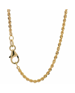 768.95 Goldkette Kordelkette massiv Halskette 750-18 Karat Gold Breite 1,7 mm 987-KOR750-18-EKR-SET Kordelketten aus Gold und Silber