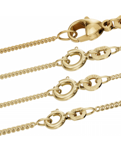 24.95 Goldkette Panzerkette 1,4mm 333 - 585 - 750 Gold oder Silber vergoldet 907-PG14-SET