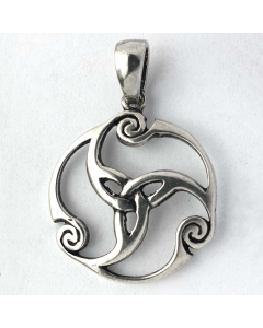19.95 Trinity Spiralen Anhänger 925 Silber keltischer Silberschmuck 19 mm 911-SS010-025