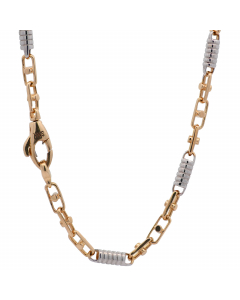 613.95 Goldkette Monte Carlo Halskette Breite 2,5 mm massiv 585-14 Karat Gold Vaterartikel 998.111.00468.1.SET-PL