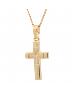 46.95 Vergoldete Halskette Kreuz mit Kette 925 Silber vergoldet 964-55938-VG-SET-PL