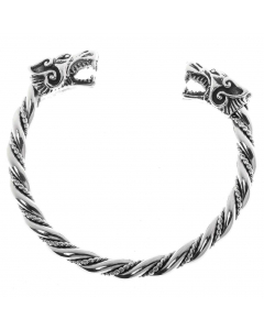 262.95 Odins Wölfe: Ein imposanter Wikinger-Armschmuck echt Silber 6,6 cm 900-ARM67-2