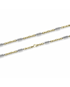 4565.95 Goldkette Monte Carlo Halskette Breite 7,0 mm massiv 585-14 Karat Gold Vaterartikel 998.111.00411.1.SET-PL