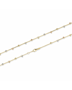 242.95 Goldkette Ankerkette mit Kügelchen diamantiert 1,5mm 585-14 Karat Gold Vaterartikel 998.111.00474.1SET