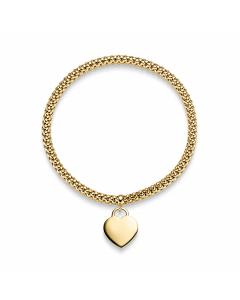 1201.95 Goldkette Armband Armkette elastisch mit Herz 4 mm 585-14 Karat Gold 998. 171.01078.1.KS2 Armschmuck