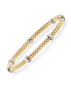 1274.95 Goldkette Armband Armkette mit Rollo elastisch 4 mm 585-14 Karat Gold 998. 171.01134.1.KS2