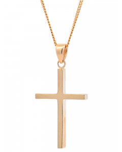 652.95 Halskette Anhänger Kreuz mit 1,1 mm Goldkette 585-14 Karat Gold 998.S626.00076.1.SET Kreuz Anhänger aus Gold