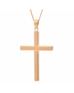 601.95 Halskette Anhänger Kreuz mit 1,1 mm Goldkette 585-14 Karat Gold 998.S626.00078.1.SET