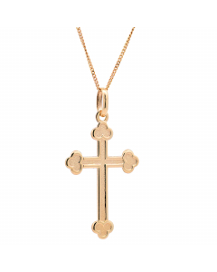 462.95 Halskette Anhänger Kreuz mit 1,1 mm Goldkette 585-14 Karat Gold 998.S626.00131.1.SET