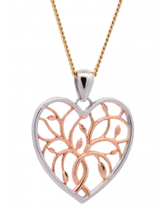 457.95 Halskette Anhänger Liebesherz mit 1,1 mm Goldkette 585-14 Karat Gold 998.S626.00326.1.SET Anhänger 585 - 14 Karat Gold