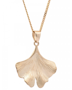 402.95 Halskette Anhänger Ginkgoblatt mit 1,1 mm Goldkette 585-14 Karat Gold 998.S626.00251.1.SET Anhänger 585 - 14 Karat Gold