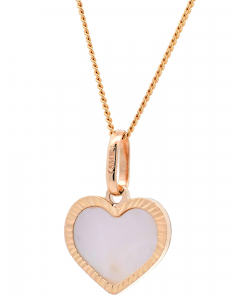 366.95 Anhänger Herz klein Perlmutt mit 1,1 mm Goldkette 585-14 Karat Gold 998.S626.00431.1.SET Anhänger 585 - 14 Karat Gold