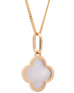 366.95 Anhänger Blume klein Perlmutt mit 1,1 mm Goldkette 585-14 Karat Gold 998.S626.00427.1.SET Anhänger 585 - 14 Karat Gold