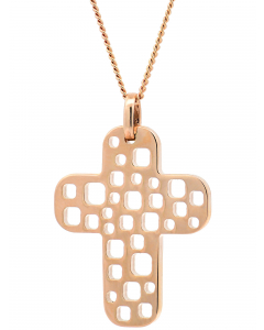 587.95 Halskette Anhänger Kreuz mit 1,1 mm Goldkette 585-14 Karat Gold 998.S626.00193.1.SET Kreuz Anhänger aus Gold