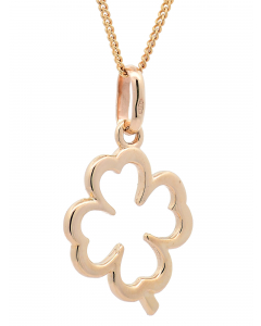 450.95 Halskette Anhänger Kleeblatt mit 1,1 mm Goldkette 585-14 Karat Gold 998.S626.00444.1.SET Anhänger 585 - 14 Karat Gold